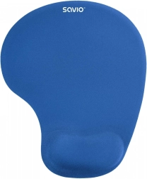 Ergonomische blauwe muismat met polssteun SAVIO