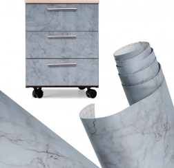 Zelfklevende decoratieve folie grijs marmer 1,22 × 50 m