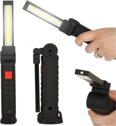 USB werk LED zaklamp met magneet en accu
