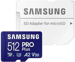 Geheugenkaart Samsung Pro Plus microSDXC 512GB 180/130 MB/s UHS-I U3