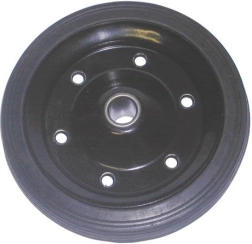 Volledig wiel 250 mm met metalen schijf, glijlager (naaf 20 mm)