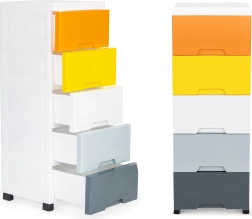 lade-rek op wieltjes met 5 uittrekbare lades modernhome