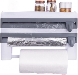 Wanddispenser voor folie en keukenpapier 3-in-1