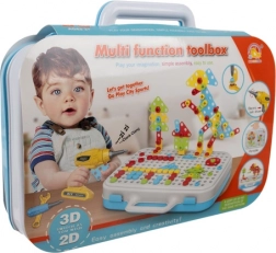 Creatieve mozaïek met boormachine voor kinderen