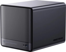 Mini-pc NAS MINISFORUM N5 Pro met AMD Ryzen AI 9 HX Pro 370, 32 GB RAM en 128 GB SSD