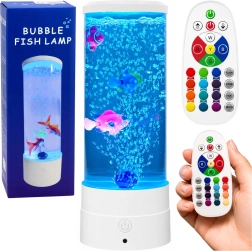 Decoratief LED-nachtlampje aquarium met visjes RGB (16 kleuren), wit, USB
