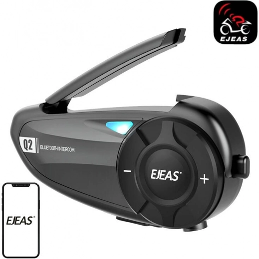 Motorintercom EJEAS Q2 met Bluetooth 5.1 en ruisonderdrukking
