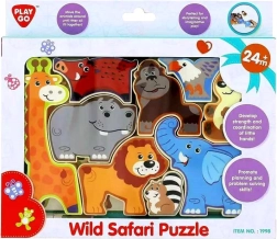 Houten Safari-puzzel voor kinderen