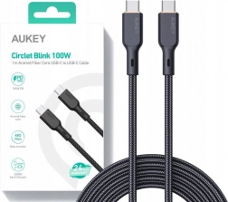 Kevlar USB-C-kabel AUKEY, 1 m, 5A, 100W PD