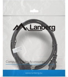 Voedingskabel 1,8 m zwart met connectoren CEE 7/7 - IEC 320 C13