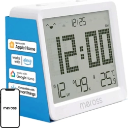 Intelligente temperatuur- en vochtigheidssensor Meross met 3,7" display