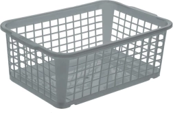 Stapelbare kunststof mand KEEEPER grijs 30 × 20 × 11 cm