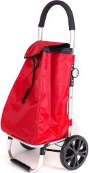 Opvouwbare boodschappenwagen op wieltjes 98 × 48 × 36 cm, rood