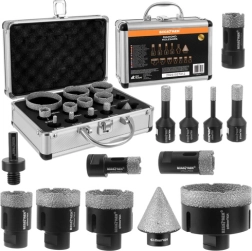 Set BIGSTREN diamantgatenzagen M14, 13-delig (6–68 mm) in aluminium koffer