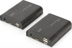 KVM-extender (HDMI+USB) tot 120m over Cat.5e UTP of IP, 1080p FHD 60Hz, audio