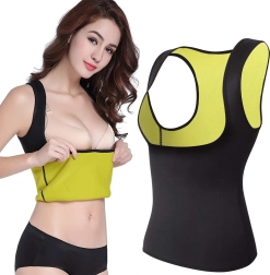 Dames neopreen trainingshemd voor gewichtsverlies – zwart