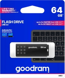 usb-flashstation goodram ume3 64 gb usb 3.0 zwart