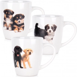 Set keramische mokken met honden 220 ml, 3 stuks