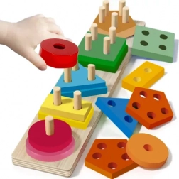 Houten sorter en stapelspel KRUZZEL