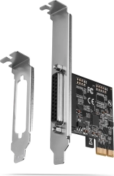 PCIe-controller met 1 parallelle LPT-poort (DB25) met low-profile en standaard bracket