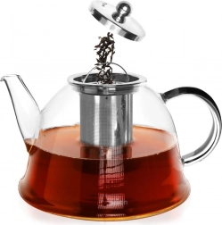 Glazen theepot met roestvrijstalen zeef 1,65 l