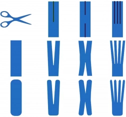 Kinesiologische tape 5 m × 5 cm – geel