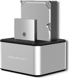 Dockingstation voor 2× HDD/SSD 2,5"/3,5" SATA met USB 3.0 en offline klonen