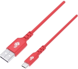 Siliconen USB–USB‑C-kabel 1 m, rood, Quick Charge