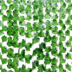 Set van 12x kunstklimop – guirlande voor muur en balkon, hangende decoratie 27,6 m