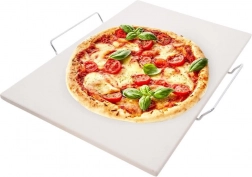 Chamottesteen voor pizza met standaard, 2-delige set
