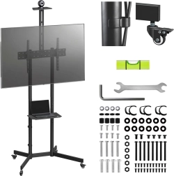 Mobiele tv-standaard met plank en camerabeugel 37–70" tot 45 kg