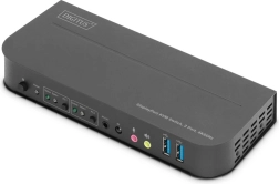 Digitus 2-poorts KVM-switch DisplayPort naar HDMI 4K 60 Hz met USB en audio