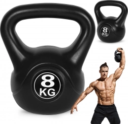 Kettlebell 8 kg ModernHome – kunststof kettlebell voor krachttraining en revalidatie