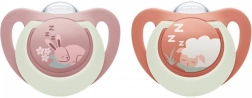 Fopspeen NUK First Choice Night 6–18 m, 2 stuks, bunny/sheep