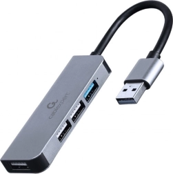 USB-hub 4-poorts, 3× USB 2.0 + 1× USB 3.1, aluminium