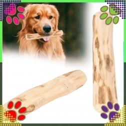 Natuurlijke houten kauwstaaf voor honden 24 × 3 cm