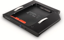 Behuizing voor SSD/HDD in notebook AXAGON 9,5 mm LED aluminium