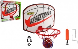 Basketbalring voor aan de muur met bal en pompje