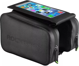 ROCKBROS fietstas met telefoonhouder, waterdicht, zwart
