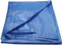 Afdekzeil met ogen 3 × 5 m Economy, blauw