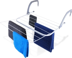 Uitschuifbaar radiator droogrek wit 55 × 50,5 cm