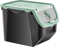 Opbergbox voor groente en fruit met deksel 12 l, mint