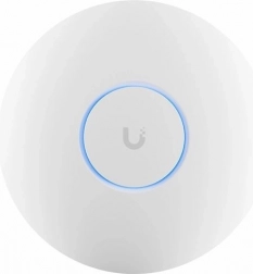 Plafond Wi‑Fi 7 access point Ubiquiti U7 Pro Max met 6 GHz en spectrums­can