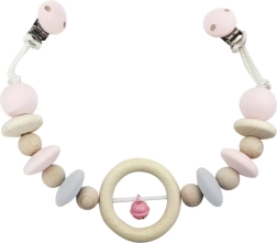 Hess hangend speelgoed voor kinderwagen met roze bel