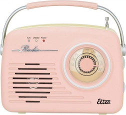 Retro radio LUIZA SP-11 met MP3 USB SD roze