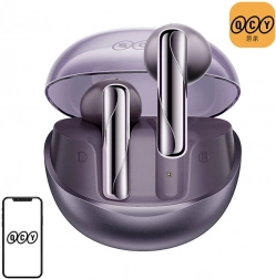 Draadloze oordopjes TWS QCY AilyBuds Clear T32 – Paars