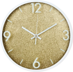 Wandklok goud en wit 29,5 cm