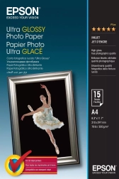 Ultraglans fotopapier A4, 300 g/m², 15 vellen