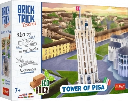 Bakstenen bouwset BRICK TRICK Travel – De scheve toren van Pisa (260 stukjes)