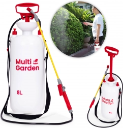 Druktuinspuit 8 l MULTIGARDEN met lange lans en plunjerpomp